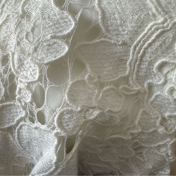 Betsey Johnson two tone lace flared skirt dress black and white - Picture 5 of 12